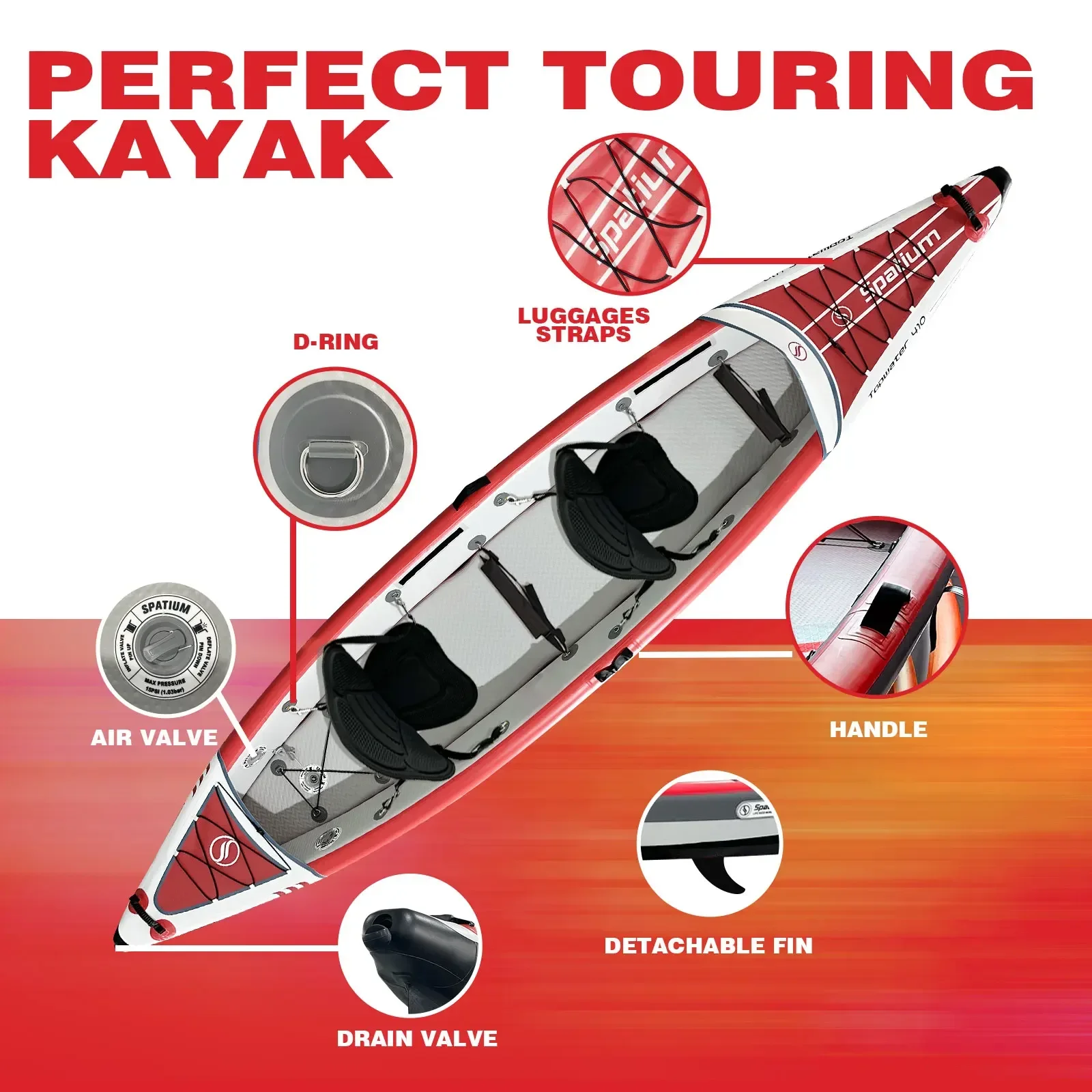 Kayak Tiup Spatium, Perahu Pan - Fishing Kayak Paddle ulasan dan harga